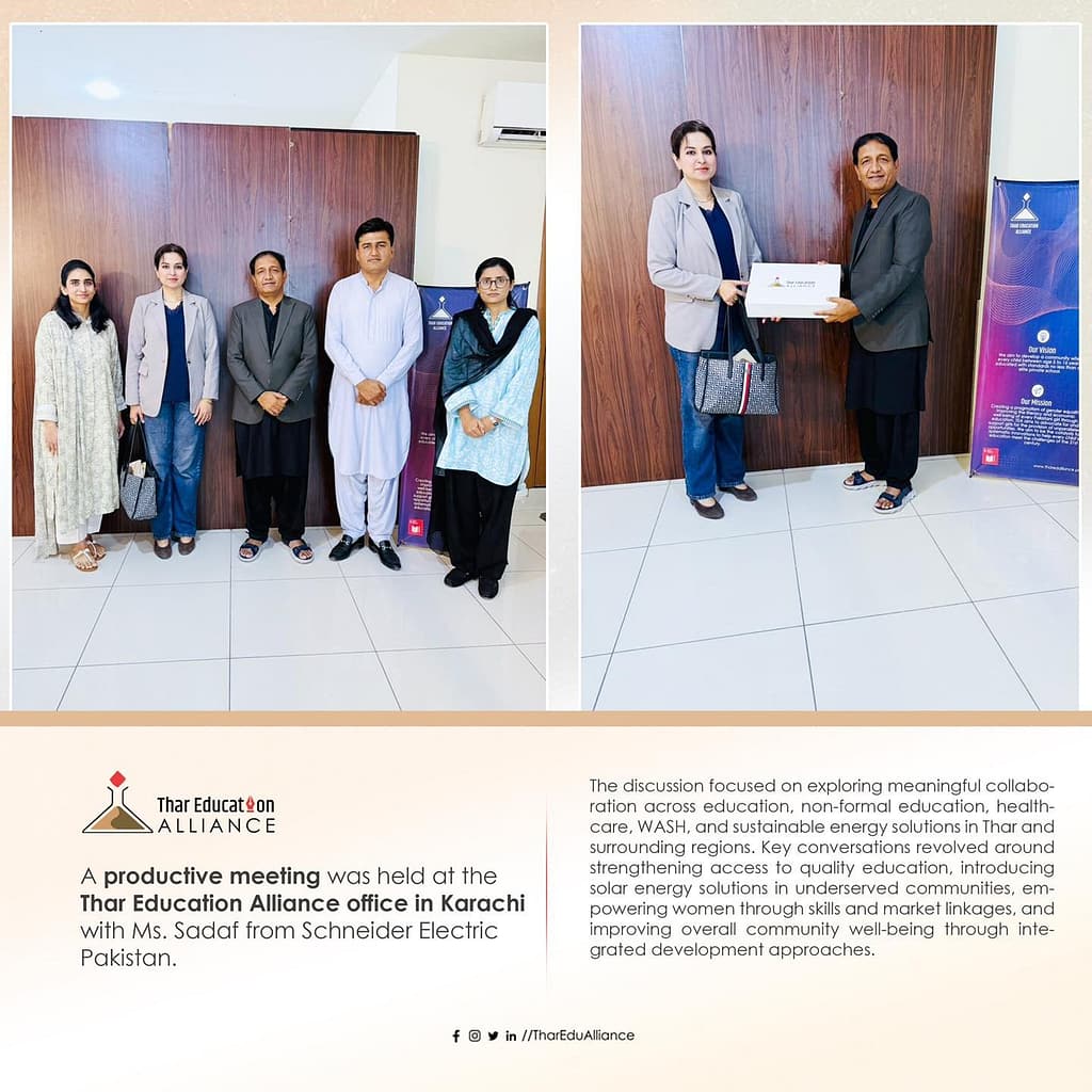 Thar Education Alliance and Schneider Electric Pakistan Explore Collaboration for Sustainable Development in Thar