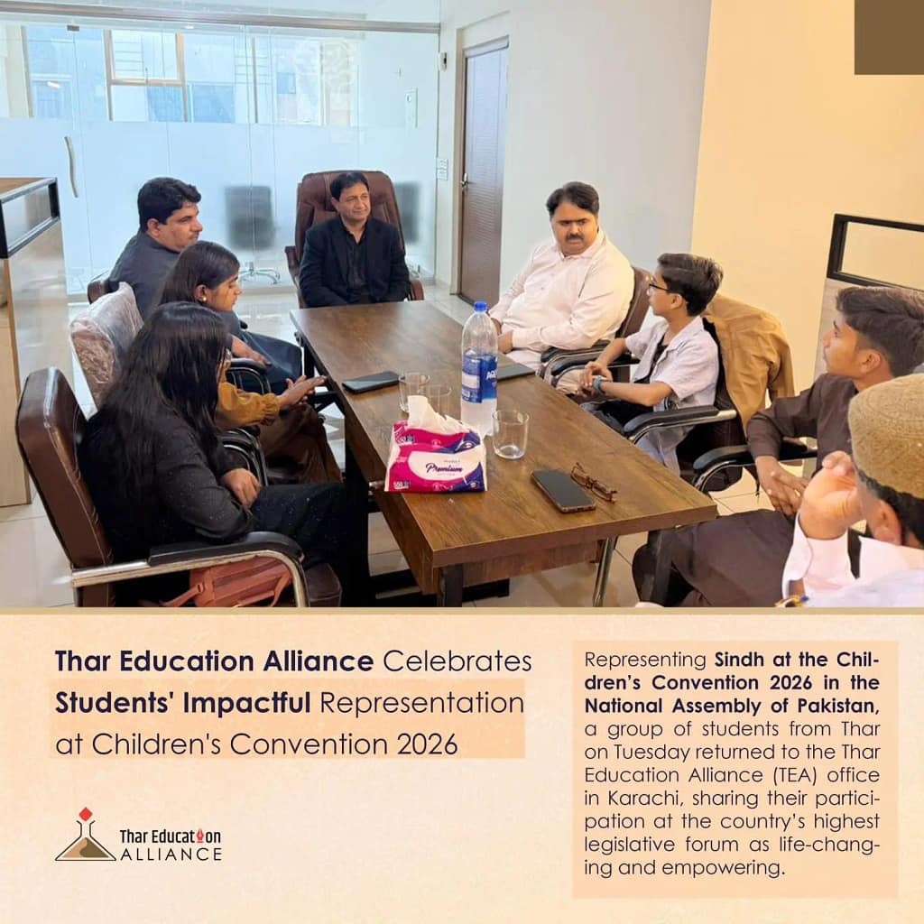 Thar Students Represent Sindh at Children’s Convention 2026 in National Assembly of Pakistan